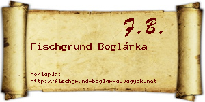 Fischgrund Boglárka névjegykártya